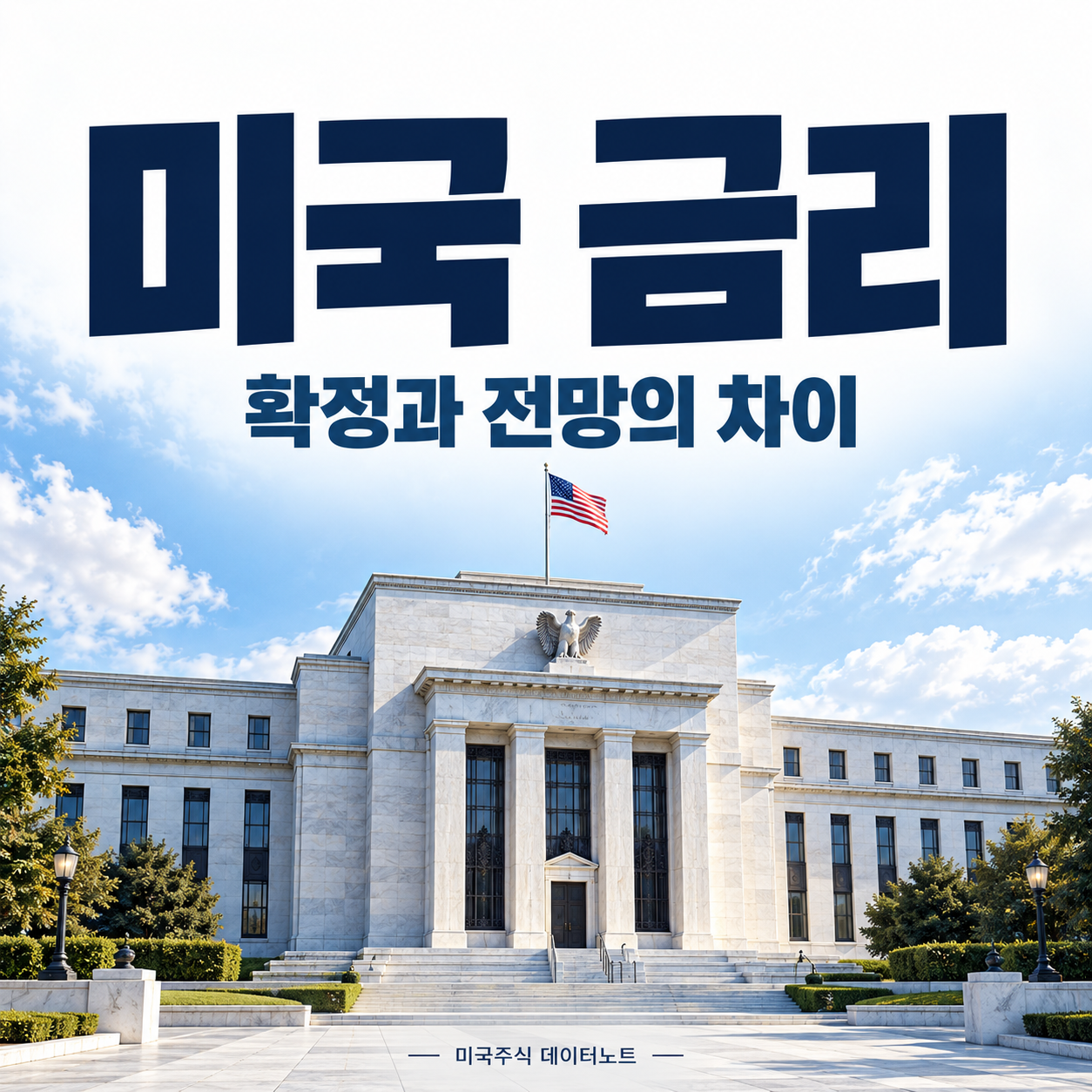 미국 금리 확정치와 연준 전망의 차이를 다룬 썸네일