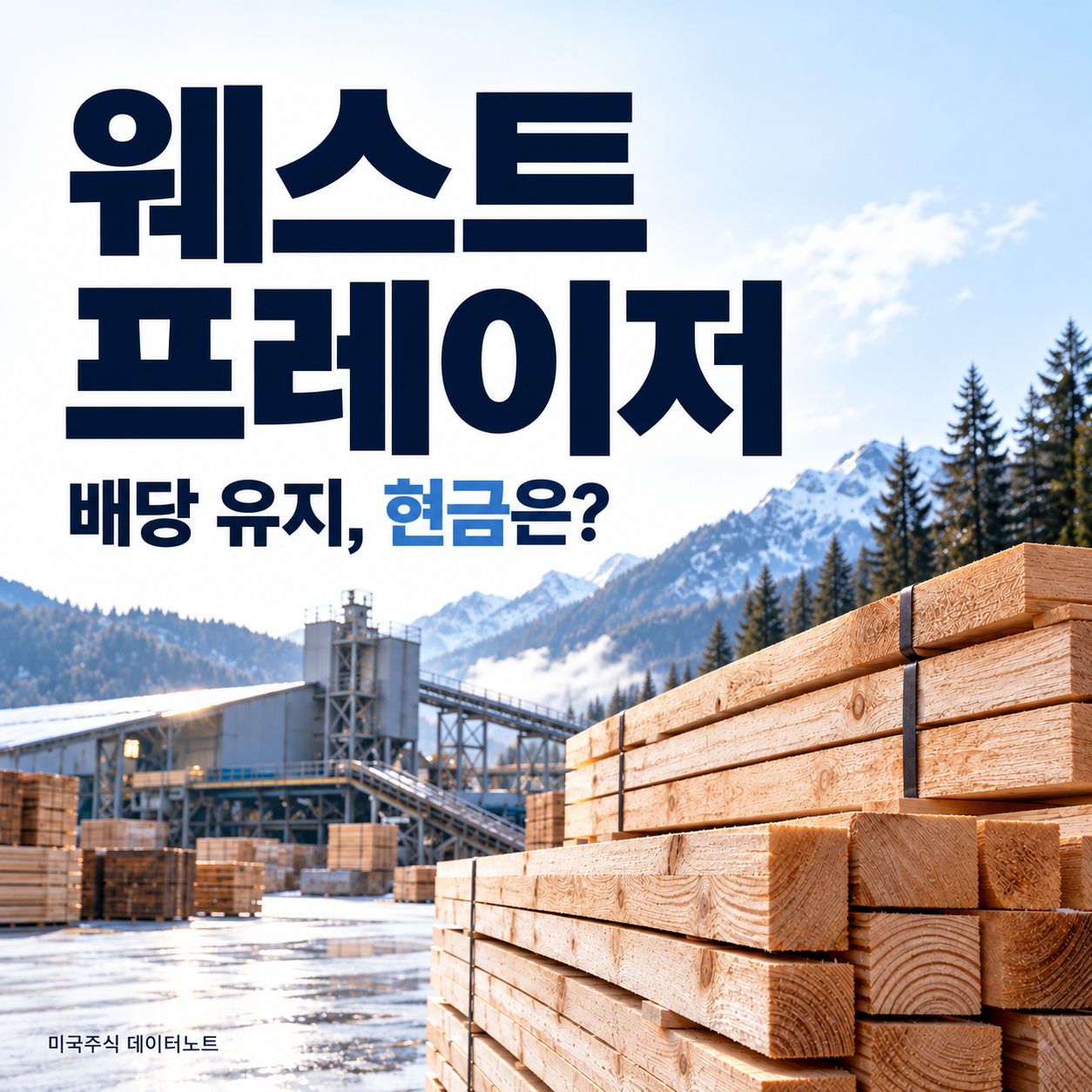 웨스트 프레이저 배당과 현금흐름을 다룬 목재 사업 썸네일
