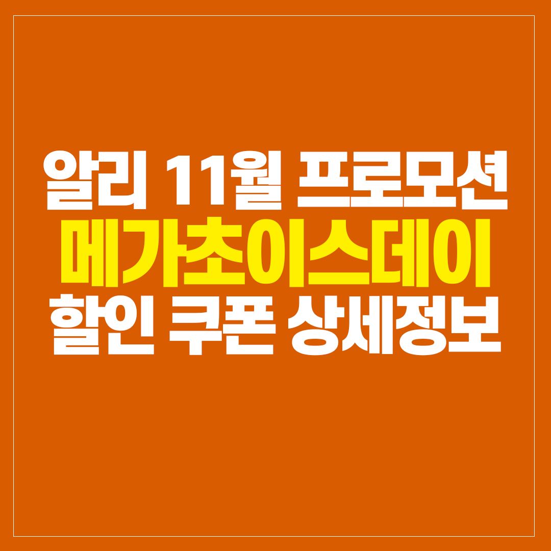 알리 11월 할인